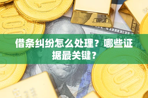 北京借条纠纷怎么处理？哪些证据最关键？